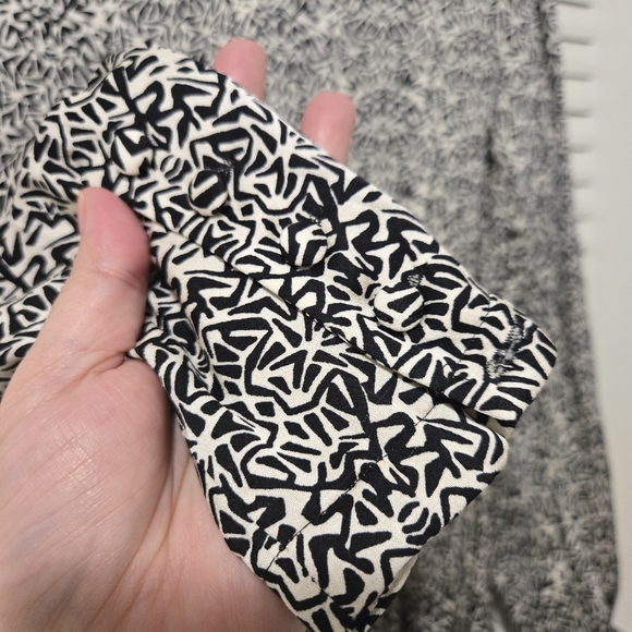 Zara Viscose Midi Dress White And Black Size S - Picture 6 of 7